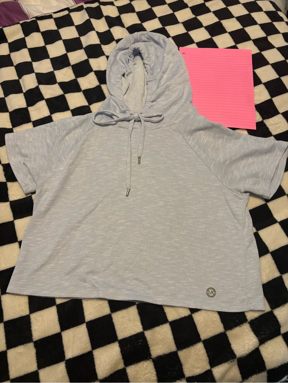 Women’s small Michael kors hooded light blue tshirt